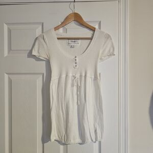 Vintage Y2K American Eagle Outfitters Babydoll Henley Top Size Small